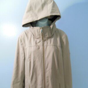 Women's Andrew Marc Gray Detachable Hoodie Water Repellent Jacket XL